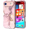 Mtp Products iPhone Air Luksuriøst marmor hybrid-deksel - Rosa / Gull