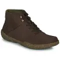 El naturalista for man. 250831120005_012 Turtle leather ankle boots N5083 brown (44), Laces, Casual