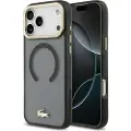 Lacoste iPhone 17 Pro Max Frosted Finish Gold Logo Hybrid-deksel - MagSafe-kompatibel - Svart