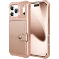 Mtp Products iPhone 17 Pro TPU-deksel med kortholder - Rosa