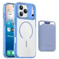 Mtp Products iPhone 17 Pro Max MagSafe-deksel med kortholder - blå / gjennomsiktig