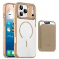 Mtp Products iPhone 17 Pro Max MagSafe-deksel med kortholder - Ørkengull / Gjennomsiktig
