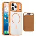 Mtp Products iPhone 17 Pro Max MagSafe-deksel med kortholder - oransje / gjennomsiktig