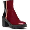 Art for woman. 1197413EL003_0MU Leather Ankle Boots 1974 Berna burgundy (40), 5 to 8 cm, Zip, Casual