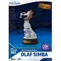 Beast Kingdom Minidstage Disney Olaf Presenterer Olaf Simba-figuren