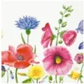 Duni Serviett Flowy Meadow 33 x 33 cm 3-lags Floret,10 pk x 50 stk/krt