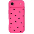 Mtp Products iPhone Air støtsikkert TPU-deksel med hjertemønster og forhøyede kanter - Varm Rosa