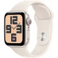 Apple Watch SE (GPS) - 2. generasjon - 40 mm - stjernelysaluminium - smartklokke med sportsbånd - fluorelastomer - stjernelys - båndbredde: S/M - 32 GB - Wi-Fi 4, Bluetooth - 26.4 g