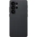 Pitaka PIN Button Case - Black/Grey Plain - Samsung Galaxy S25 Ultra