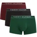 Tommy Hilfiger for man. UM0UM03520 Set of 3 Everyday Luxe boxer shorts green, maroon, black (S), Homewear, Multicolor, Cotton