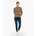 ROTATE for woman. 1147291968 Brown Anda jumper (S), Casual, Polyamide, Long sleeve
