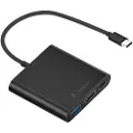 Fantec - Ekstern videoadapter - USB-C - HDMI - svart