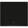 Siemens iQ100 EH631BEB6E - Induksjonskomfyrtopp - 4 plater - Nisje - bredde: 56 cm - dybde: 49 cm - uten ramme, fasettert front - svart