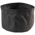 Aps Brødkurv Ø20x13 cm Kraftg foldbar papirspose Læderlook Sort,stk