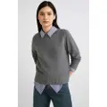 Marella for woman. 2523366354200 Spider grey oversized cashmere blend jumper (XL), Casual, Kashmir