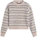 Levi's for woman. 0037V-0000 Ines Fairisle beige jumper (XS), Casual, Cotton, Wool