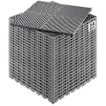 Vevor sammenlåsende dreneringsmatte, 15,7” x 15,7” modulær sammenlåsende pute, 24 stk. skjøtematter, sklisikre grå PP dreneringsgulvfliser og dusjmatte, for garasje, hage, kjøkken og utendørs