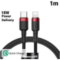 Baseus Cafule Cable Type-C to iP PD 18W 1m Red+Black