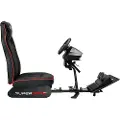 Subsonic SA5681, Racing cockpit, Sort, Rød, Kunstig lær, Netting, Metall, Superdrive(GS850-X, SV750), Thrustmaster(T248, T300 RS, TX Racing Wheel, T1500RS, T3PA),...