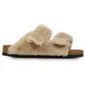 Birkenstock for woman. 1030275 Shearling Cover Upper Sandcastle Beige Sandals (37), Flat, None, Casual