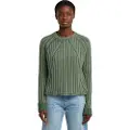 G-Star for woman. D27725-D630-H728 Green washed jumper (XL), Casual, Organic Cotton