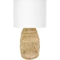 Platinet PLATINETT BORD RATTAN LAMPE HVIT SKJEGG RATTAN LAMPE CORFU [45753]