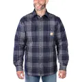 Carhartt Lined Flannel Shirt Jacket Mens Navy S