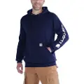 Carhartt Sleeve logo Hoodie Mens New Navy XXL