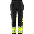 Fristads Høy synlighet Green håndverker stretchbukse klasse 1 2643 GSTP Hi-Vis Gul / Svart C154