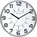 Unilux POP, Vegg, Quartz clock, Rund, Grå, Akrylonitril-butadien-styren (ABS), Plast, Glass