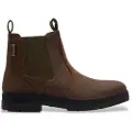 Barbour for man. MFO0817 Turnbull Brown Leather Chelsea Ankle Boots (41), Flat, None, Casual