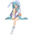 Furyu Hatsune Miku Noodle Stopper Hatsune Miku Rabbit Ear Hood Pajama Blue Color Version 14 Cm Figur