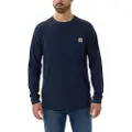 Carhartt Force Pocket Long Sleeve T-Shirt Men Navy XXL
