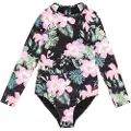 Roxy Shadow Floral Utslettsdrakt Med Lange Ermer