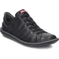 Camper for man. 18751-048 Black Beetle leather shoes (44), Flat, None, Casual
