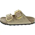 Birkenstock for woman. 1030395 Arizona Big Buckle Beige Leather Sandals (37), Flat, None, Casual
