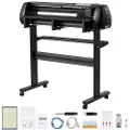 Vevor vinylskjæremaskin, 870 mm maks. matebredde, doble blader, justerbar kraft og hastighet, LED-skjerm, vinylplotterskjærerskriver med Signmaster-programvare for kompatibel med Windows og macOS
