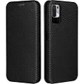 Mtp Products Xiaomi Redmi Note 10 5G Flip-deksel - Carbon Fiber - Svart