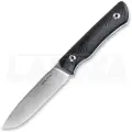 RealSteel Bushcraft Plus II Convex kniv, Black G-10, Satin