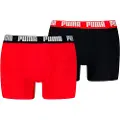 Puma Boxer Briefs (2-Pack) Men, Clothing, Red/Black, 4