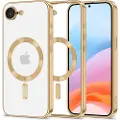 Tech-Protect iPhone 16e MagFlex-deksel - MagSafe-kompatibelt - Klar / Gull