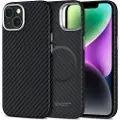 Tech-Protect iPhone 14 Ion Carbon Plast-deksel - MagSafe-kompatibel - Svart / sølv