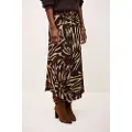 Ba&sh for woman. 1H25ZOYA Brown Zoya skirt (34), Casual, Animal Print, Viscose