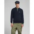 Replay for man. UK4867.000.G21280G Jumper with short navy zip (L), Casual, Cotton
