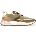 Voile Blanche for man. 2017465 Leather Sneakers Club 01 green (44), Flat, Laces, Casual