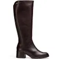 Wonders for woman. G-6241 Brown Melissa Leather Boots (36), 3 to 5 cm, Zip, Casual