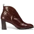 Wonders for woman. L-1112 Brown Sorrento Leather Ankle Boots (38), 3 to 5 cm, None, Casual