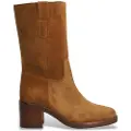 Alpe for woman. 553011 Dakota brown leather boots (40), 3 to 5 cm, Zip, Casual