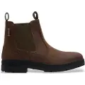 Barbour for man. MFO0817 Turnbull Brown Leather Chelsea Ankle Boots (44), Flat, None, Casual