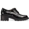 Wonders for woman. D-1430 Evoclub Oxford leather loafers black (37), Flat, Laces, Casual